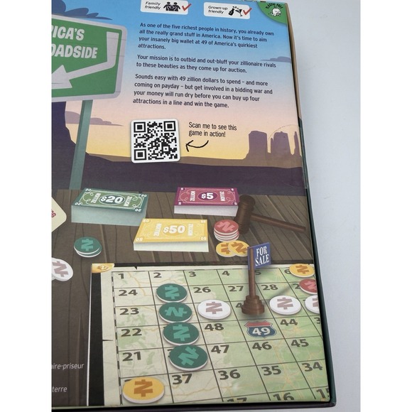 Zillionaires Road Trip USA Family Board Game Big Potato Game 2021 Age 8+ Sealed - Picture 8 of 10
